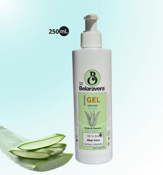Gel Naturel Belaravera à la pulpe naturelle pure d’aloé véra